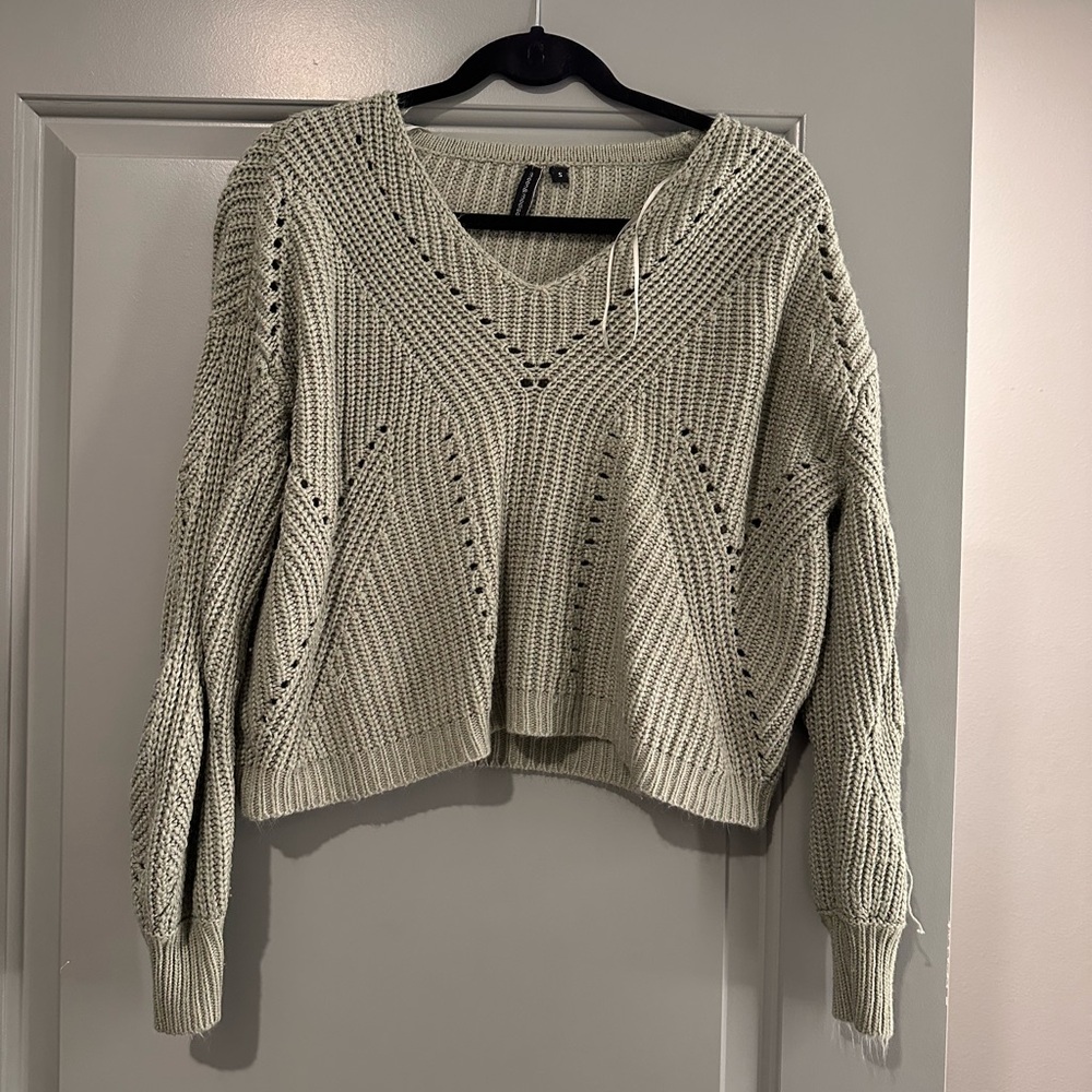 moon & madison Sage Green Knit Sweater